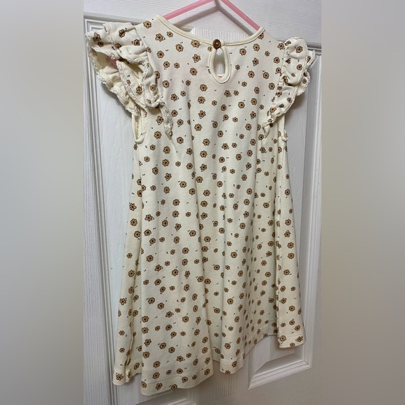 Quincy Mae Little Girls Floral Dress with Ruffle Detail, 4-5 years - Picture 3 of 3